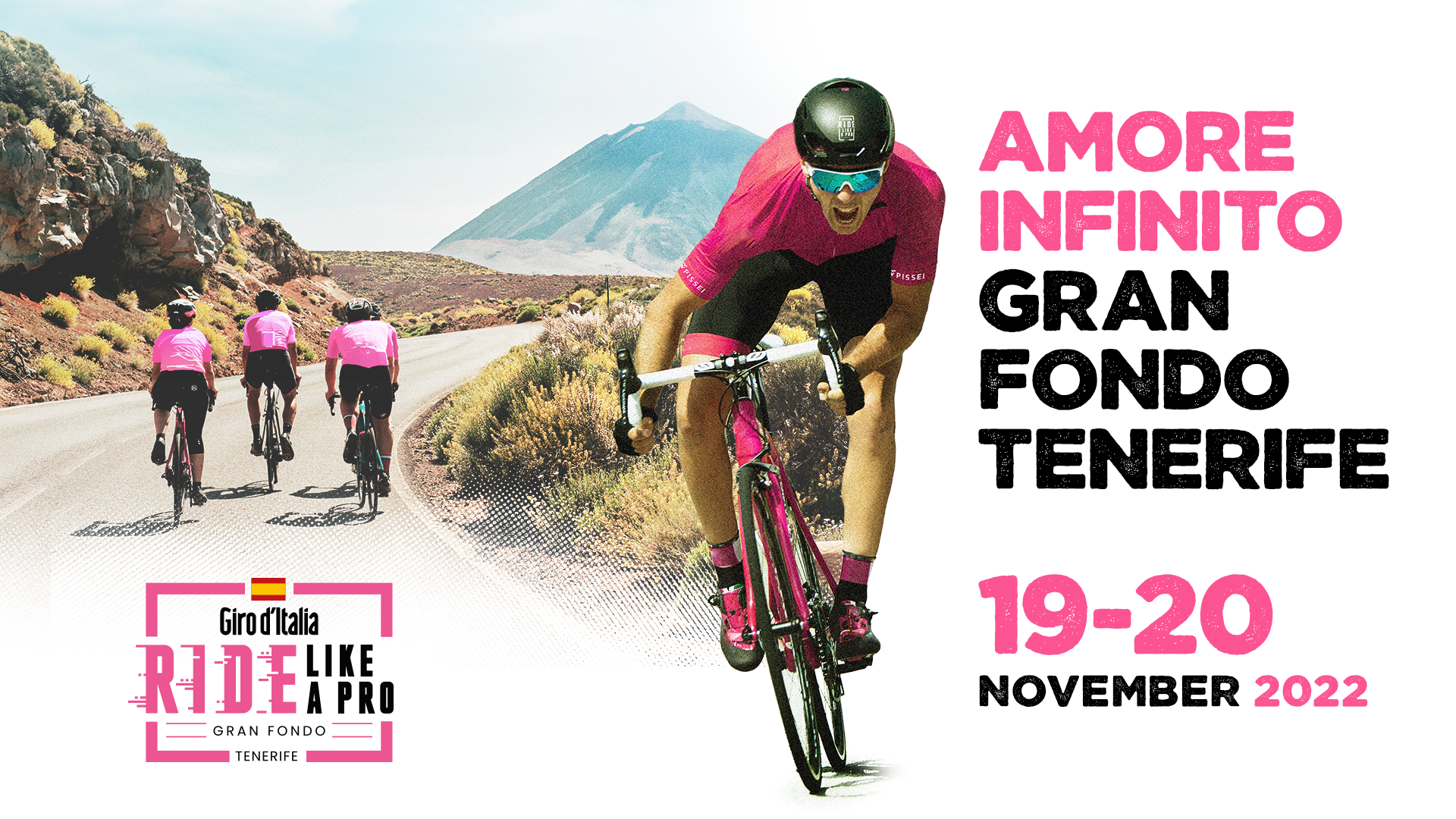 The Gran Fondo Giro d’Italia Ride Like a Pro comes to Tenerife, Spain, on the 19th and 20th of November 2022
